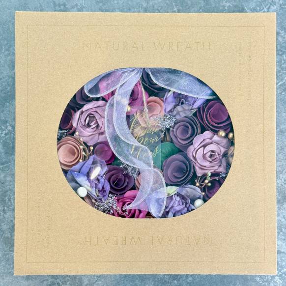 "母の日限定商品"プリ&ドライリース「リュバン・アメジスト」